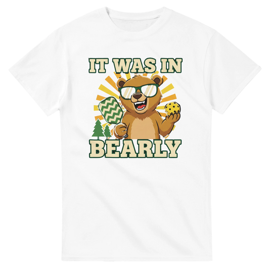 It Was In Bearly T-Shirt funny bear pun graphic tee for men