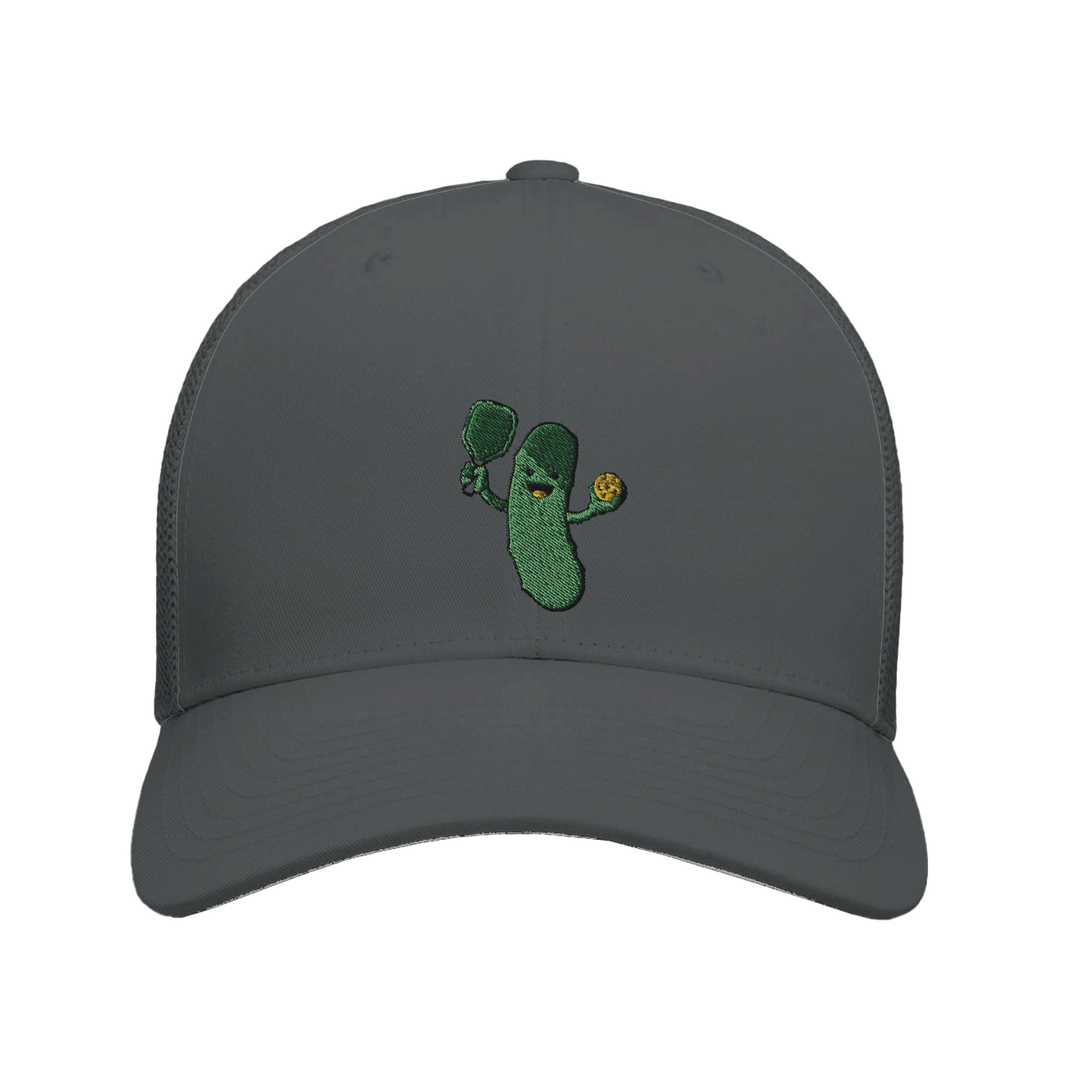 Happy Pickle Trucker Cap funny pickleball hat mesh