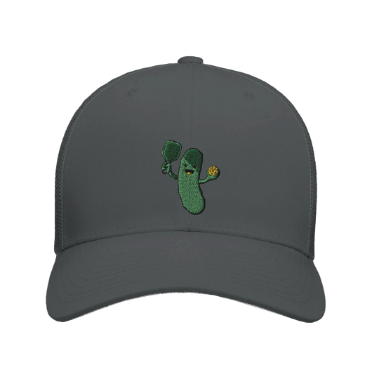 Happy Pickle Trucker Cap funny pickleball hat mesh
