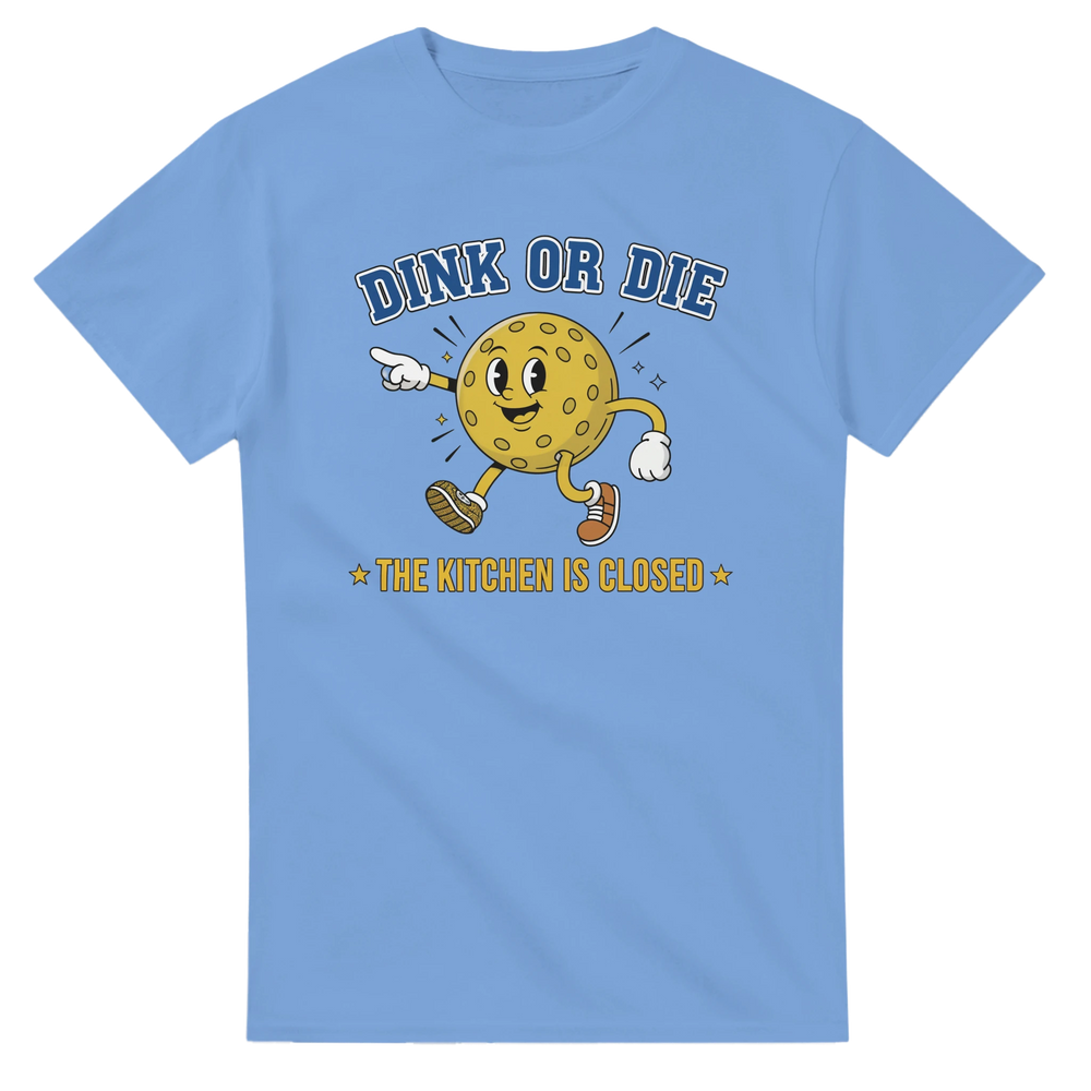 Dink Or Die Retro Mascot Tee funny pickleball graphic