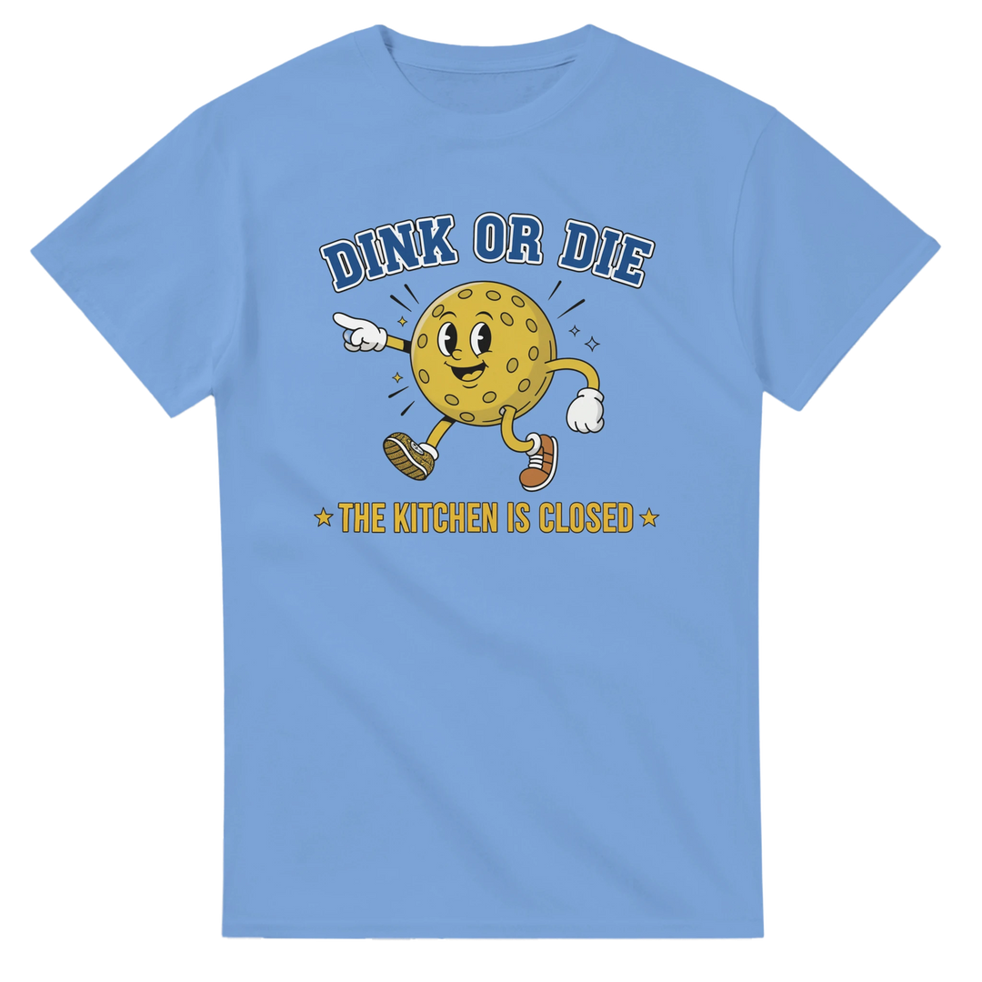 Dink Or Die Retro Mascot Tee funny pickleball graphic