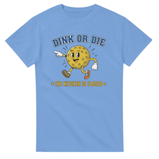 Dink Or Die Retro Mascot Tee funny pickleball graphic