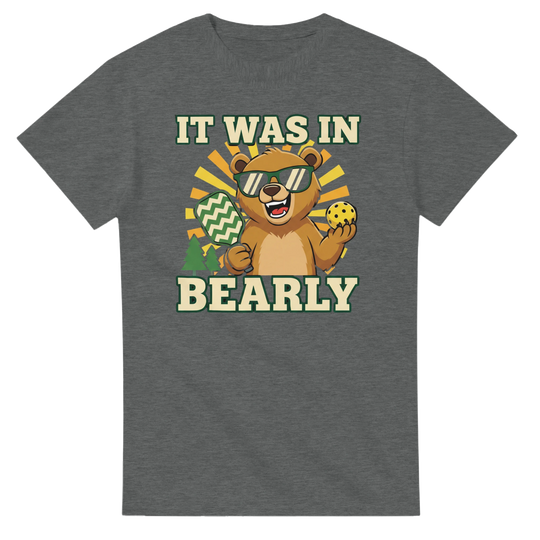 It Was In Bearly T-Shirt funny bear pun graphic tee for men