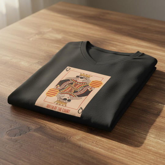 Queen Of The Court Playing Card Tee pickleball graphic shirt