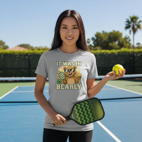 It Was In Bearly T-Shirt funny bear pun graphic tee for men