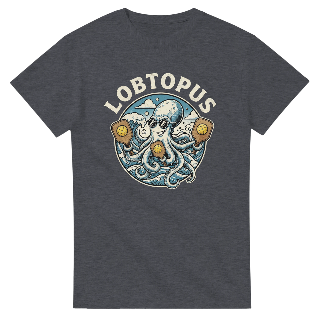 The Lobtopus Funny Mascot Tee pickleball octopus graphic 