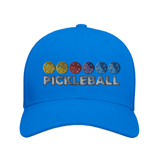 Pickleball Color Spectrum Embroidered Hat vibrant pickleball