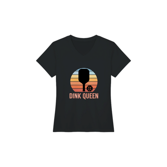 Dink Queen Retro Sunset Tee pickleball graphic vintage