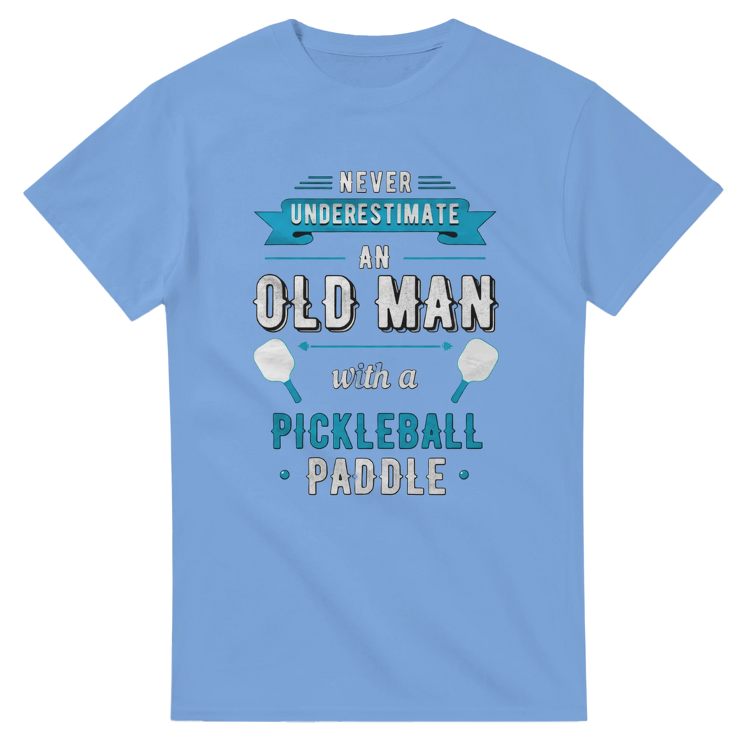 Never Underestimate An Old Man Vintage Typography Tee funny 