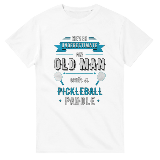 Never Underestimate An Old Man Vintage Typography Tee funny 