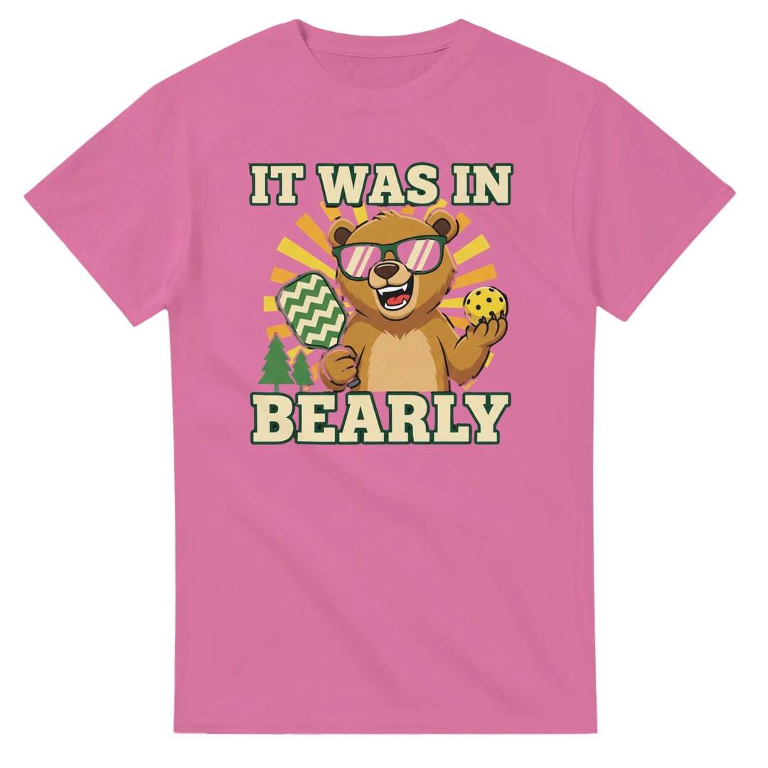 It Was In Bearly T-Shirt funny bear pun graphic tee for men