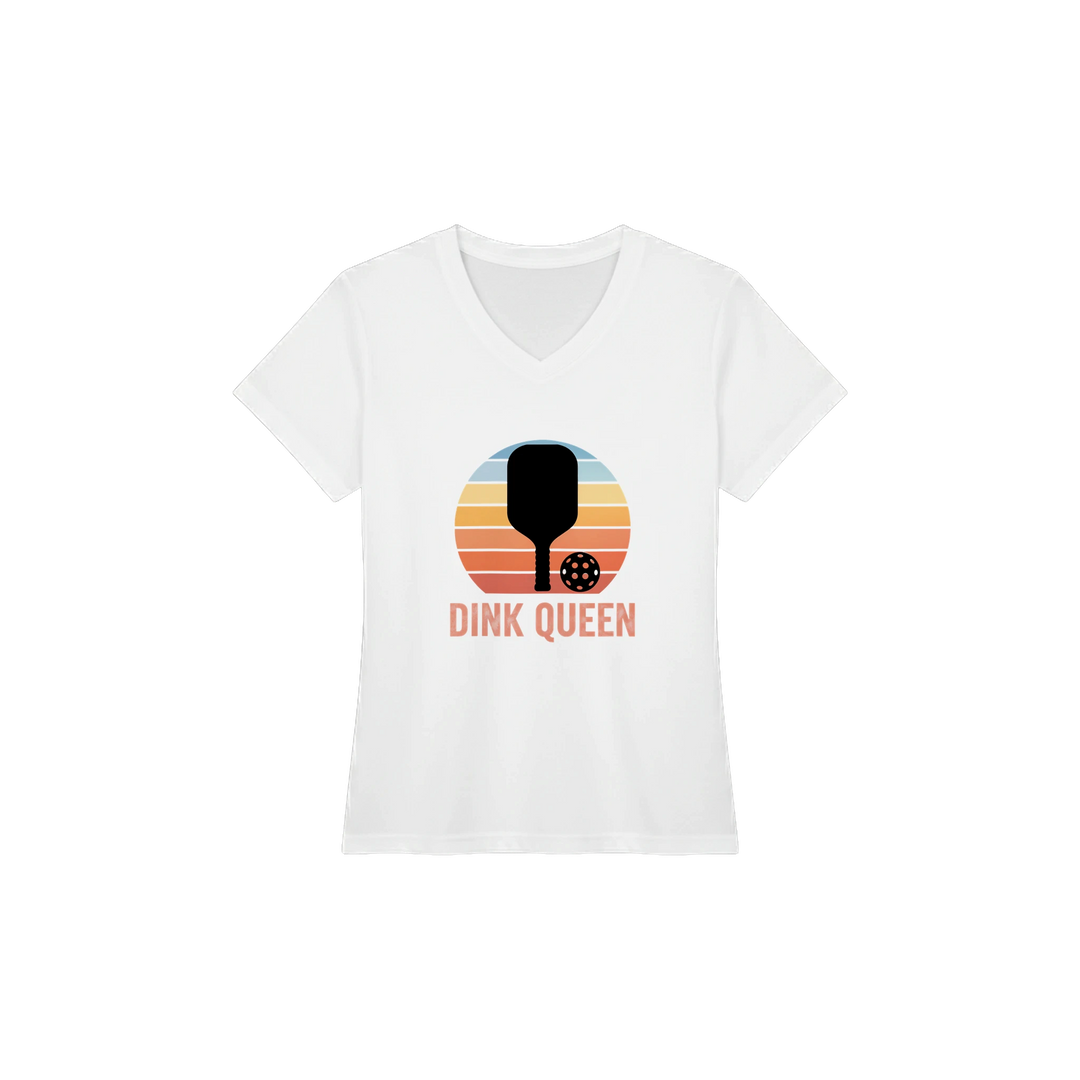 Dink Queen Retro Sunset Tee pickleball graphic vintage