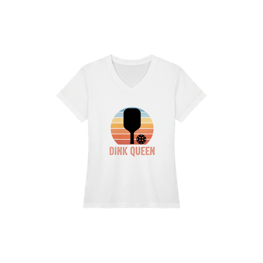 Dink Queen Retro Sunset Tee pickleball graphic vintage