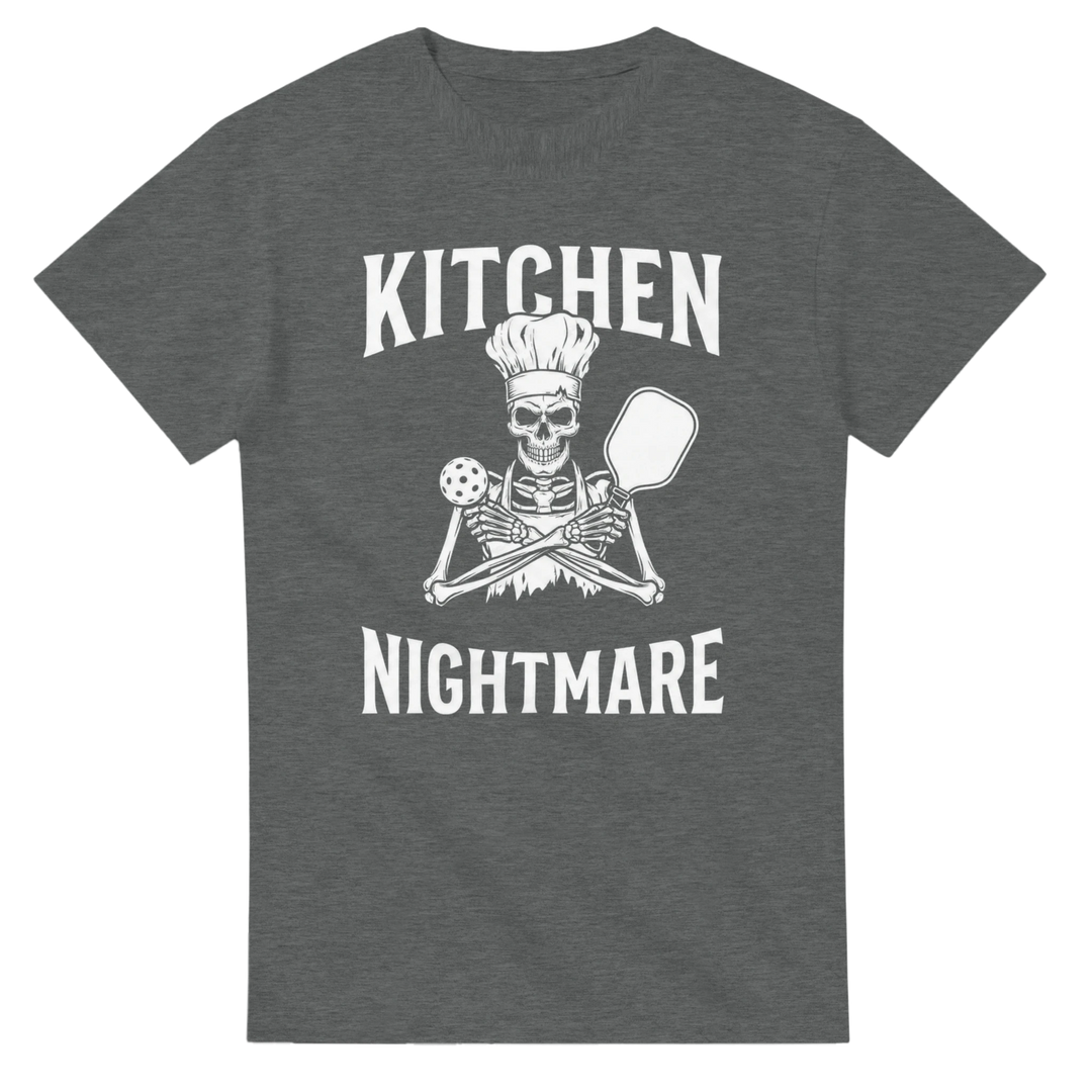 Kitchen Nightmare Skeleton Tee funny pickleball shirt
