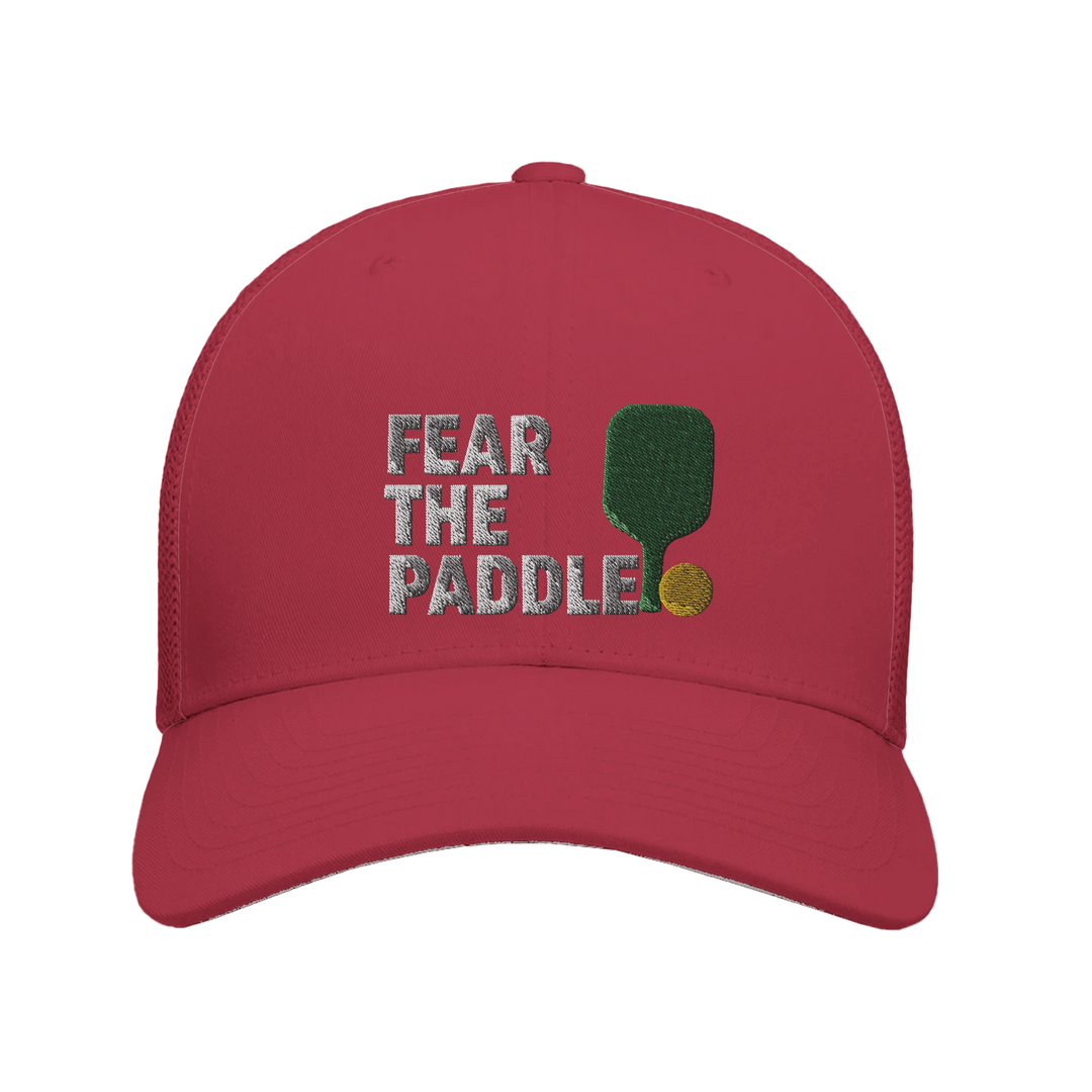 Fear The Paddle Embroidered Hat pickleball cap funny
