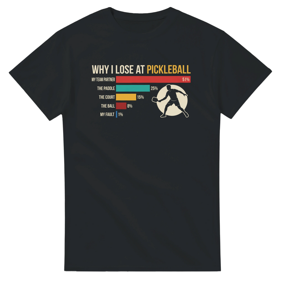 Why I Lose At Pickleball Tee funny pickleball shirt