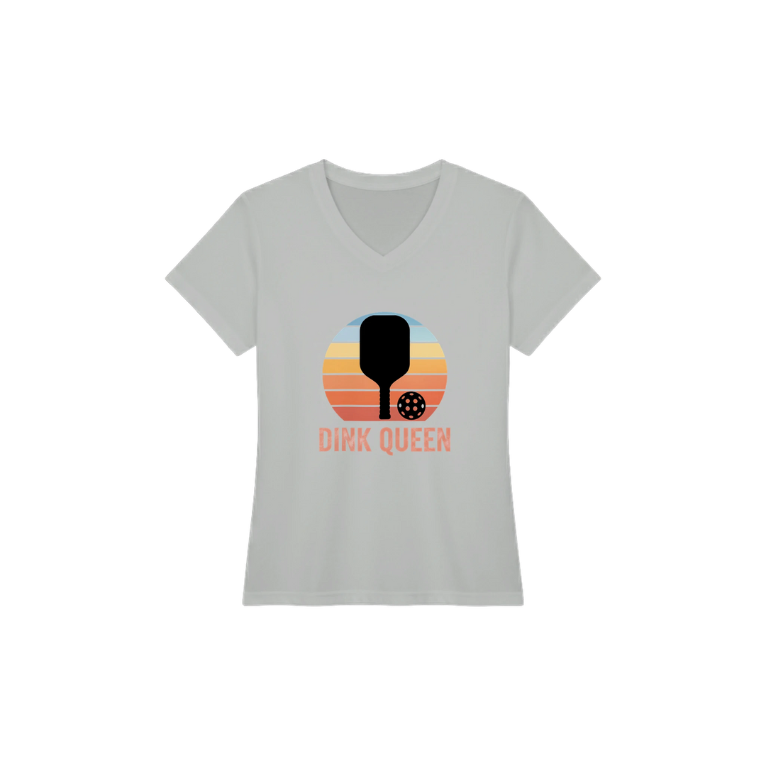 Dink Queen Retro Sunset Tee pickleball graphic vintage