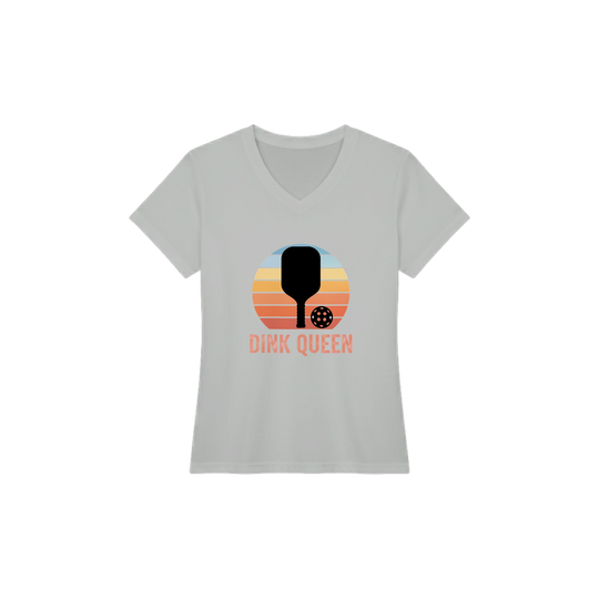 Dink Queen Retro Sunset Tee pickleball graphic vintage