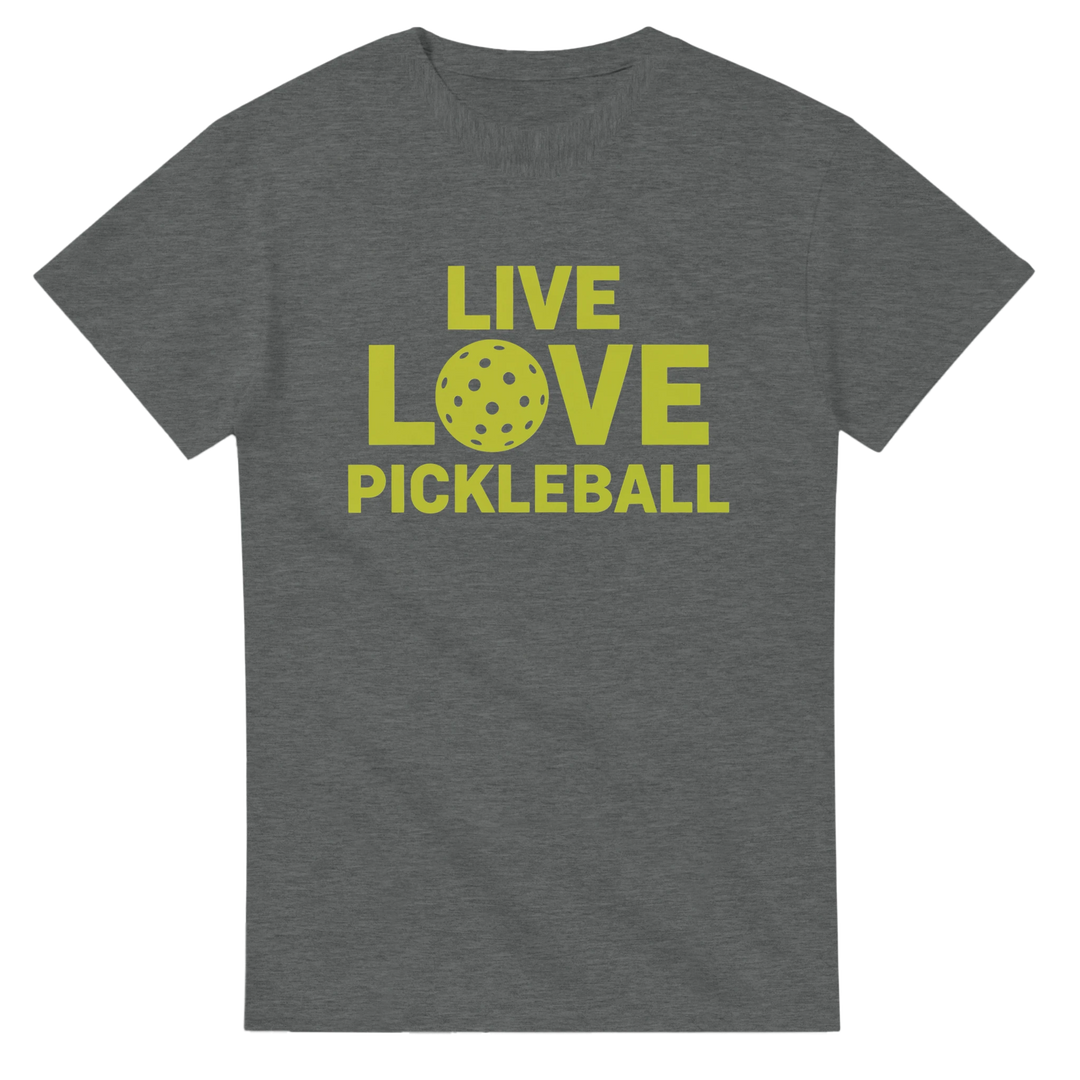 Live Love Pickleball Typographic Tee inspirational 