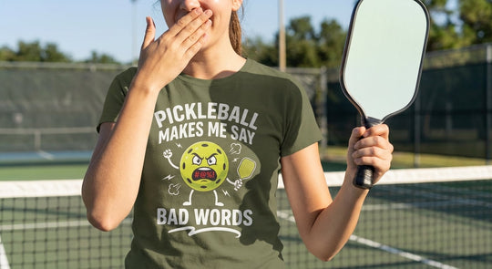 Pickleball Makes Me Say Bad Words Tee funny pickleball shirt