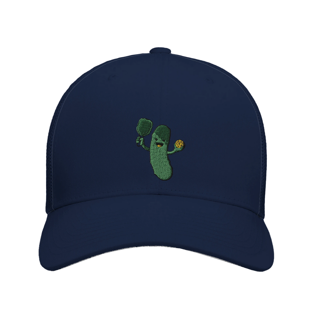 Happy Pickle Trucker Cap funny pickleball hat mesh