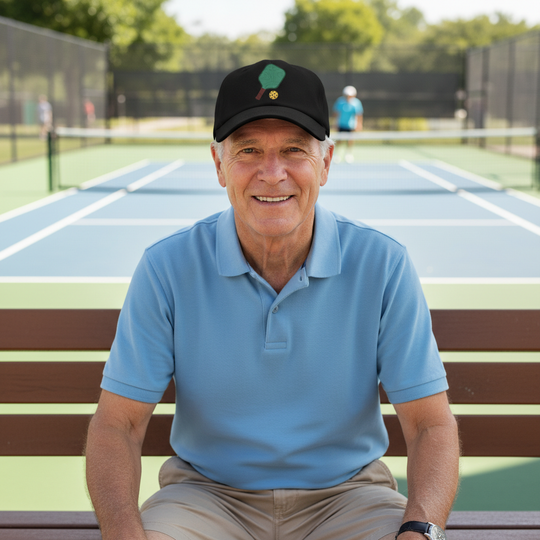 The Solo Paddle Embroidered Hat pickleball cap minimalist