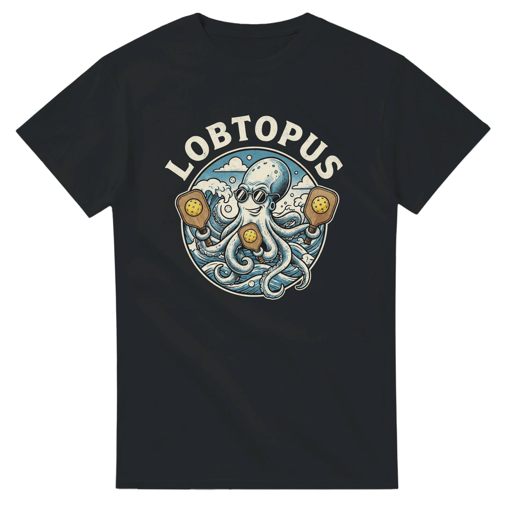 The Lobtopus Funny Mascot Tee pickleball octopus graphic