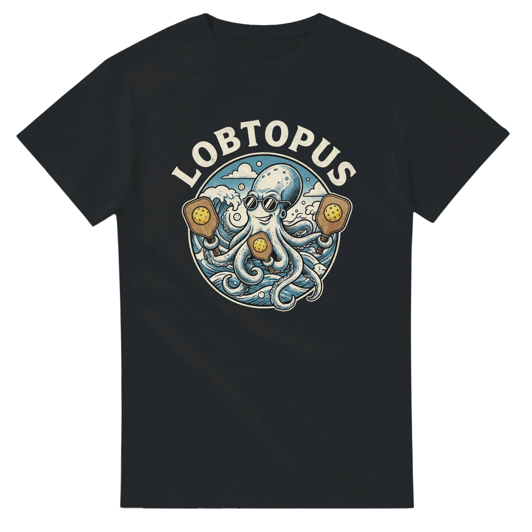 The Lobtopus Funny Mascot Tee pickleball octopus graphic