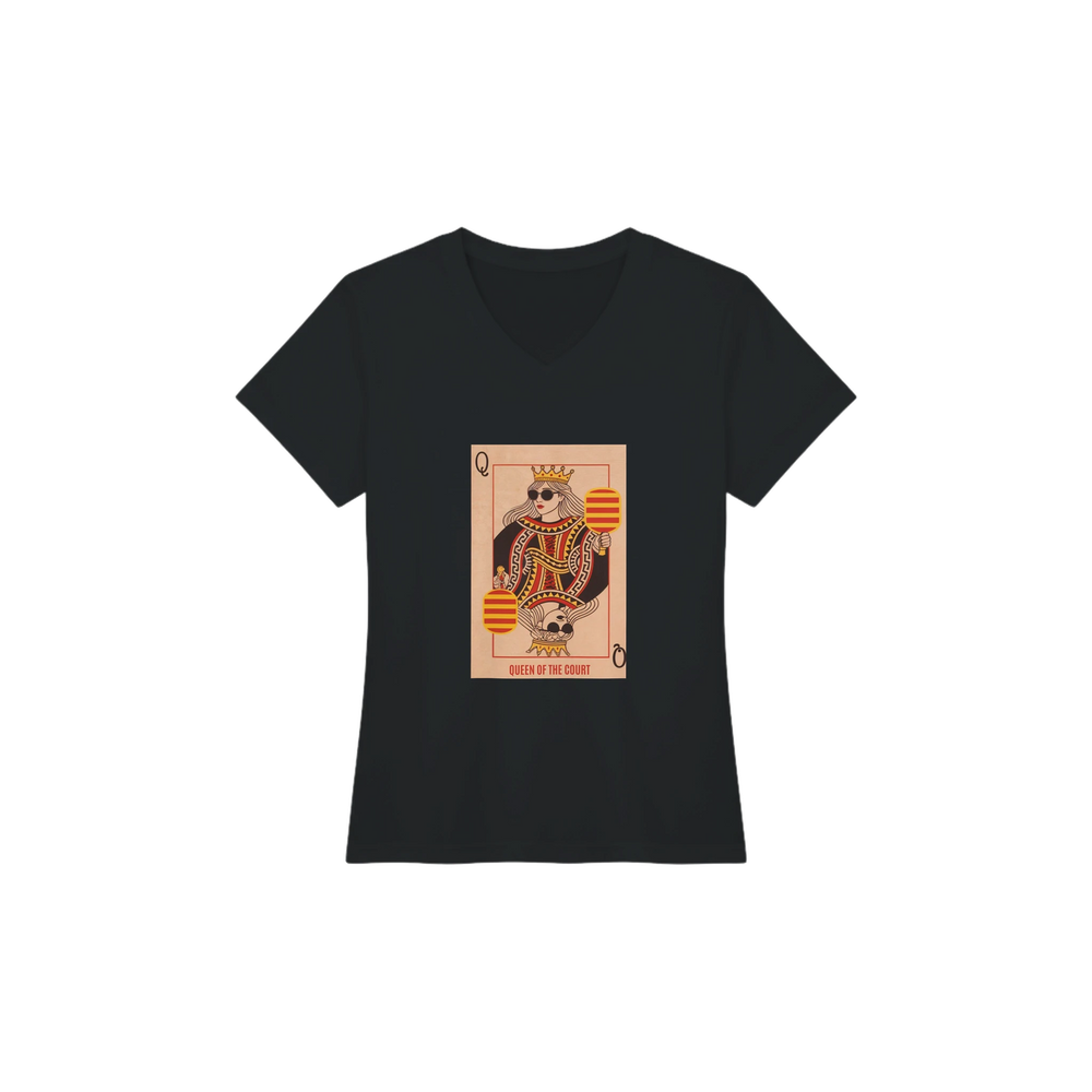 Queen Of The Court Playing Card Tee pickleball graphic shirt