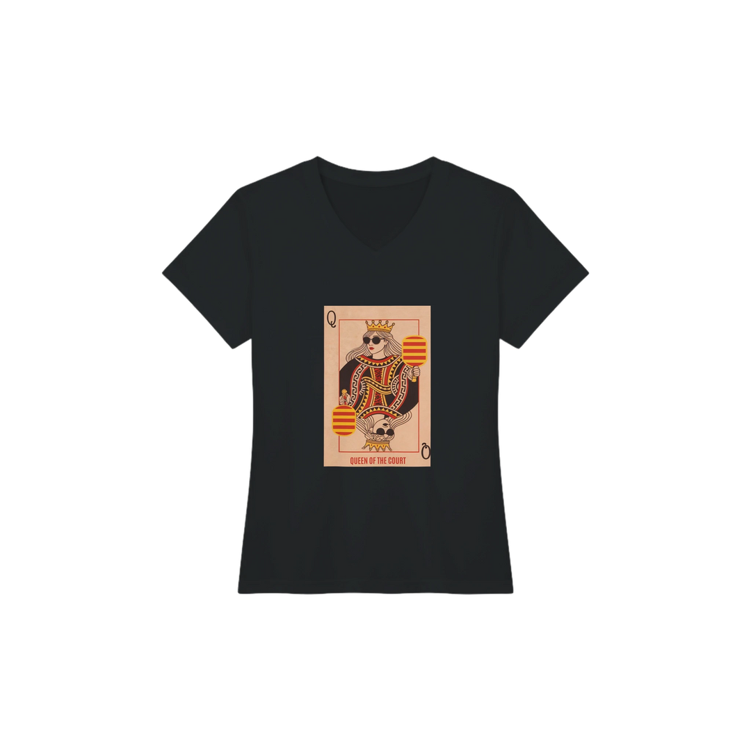 Queen Of The Court Playing Card Tee pickleball graphic shirt
