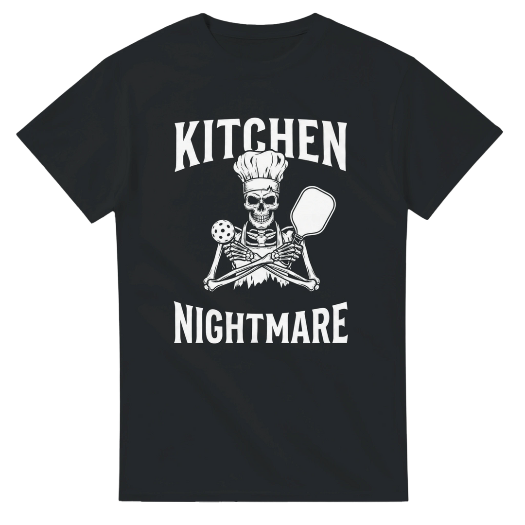 Kitchen Nightmare Skeleton Tee funny pickleball shirt